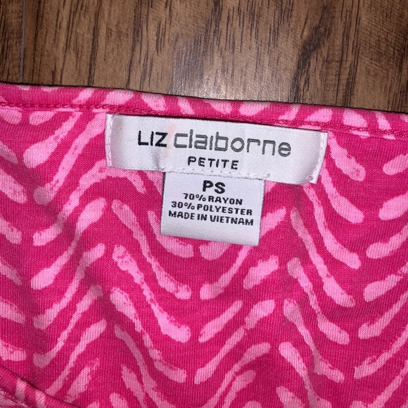 Liz Claiborne Women’s Pink Top - Picture 3 of 3